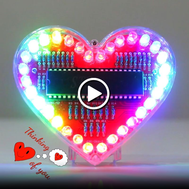 Valentines Heart Electronics kit demonstration video
